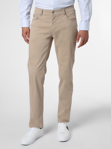 BRAX Regular Broek 'Cadiz' in Beige: voorkant