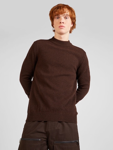 Pull-over 'AKRICO' anerkjendt en marron : devant