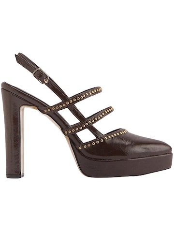 Limoya - Zapatos destalonado 'Milea' en marrón: frente