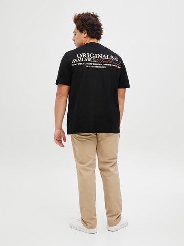 Jack & Jones Plus T-shirt 'JORIslington' i svart: framsida