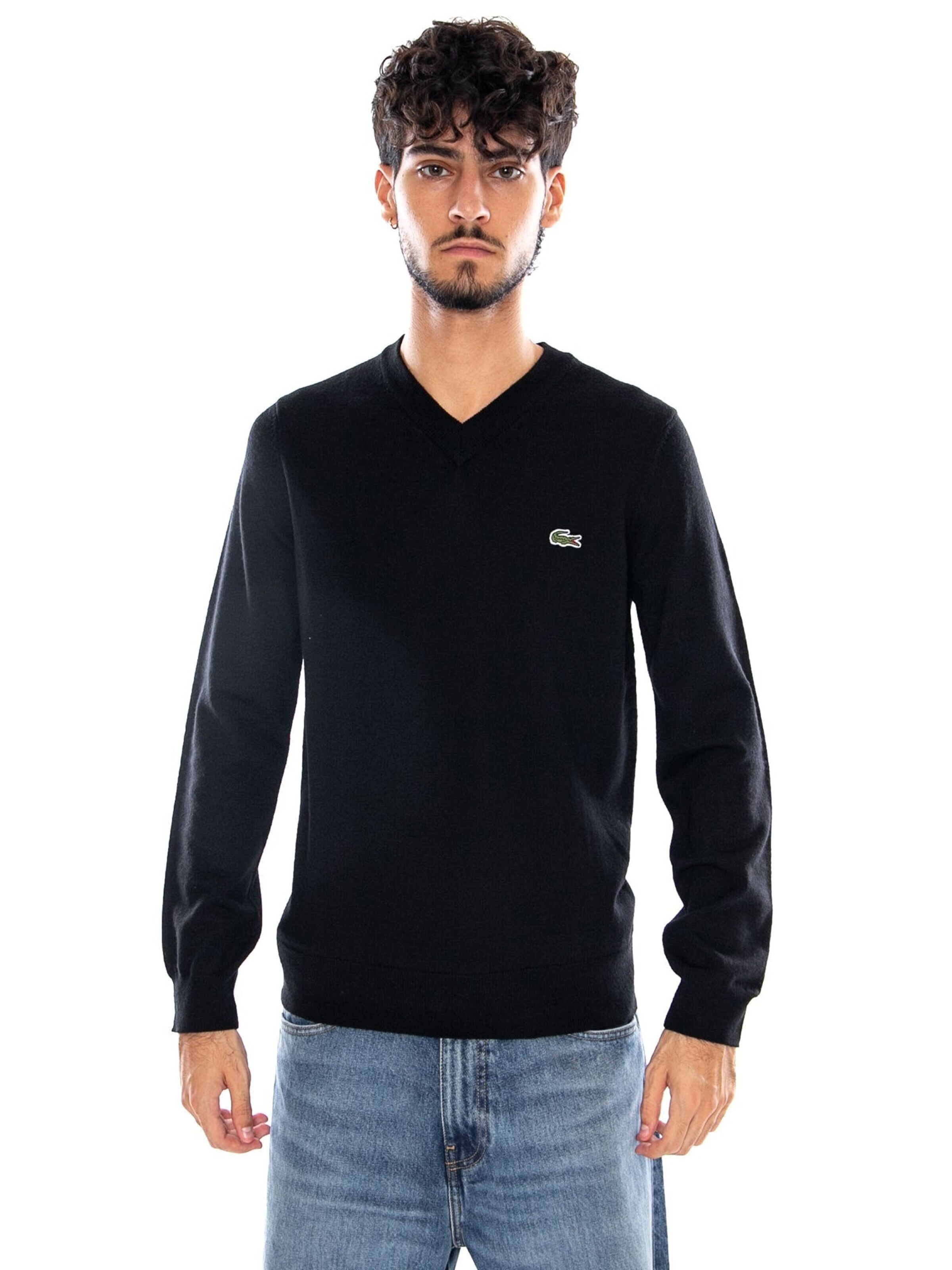 LACOSTE Sweter w kolorze czarny: przód