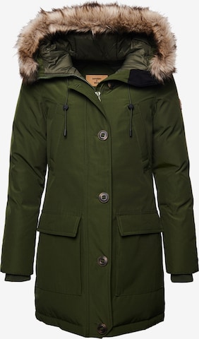 Parka d’hiver 'Rookie' Superdry en vert : devant