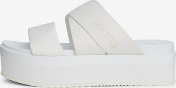 Mule Calvin Klein Jeans en blanc : devant