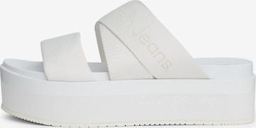 Mule Calvin Klein Jeans en blanc : devant