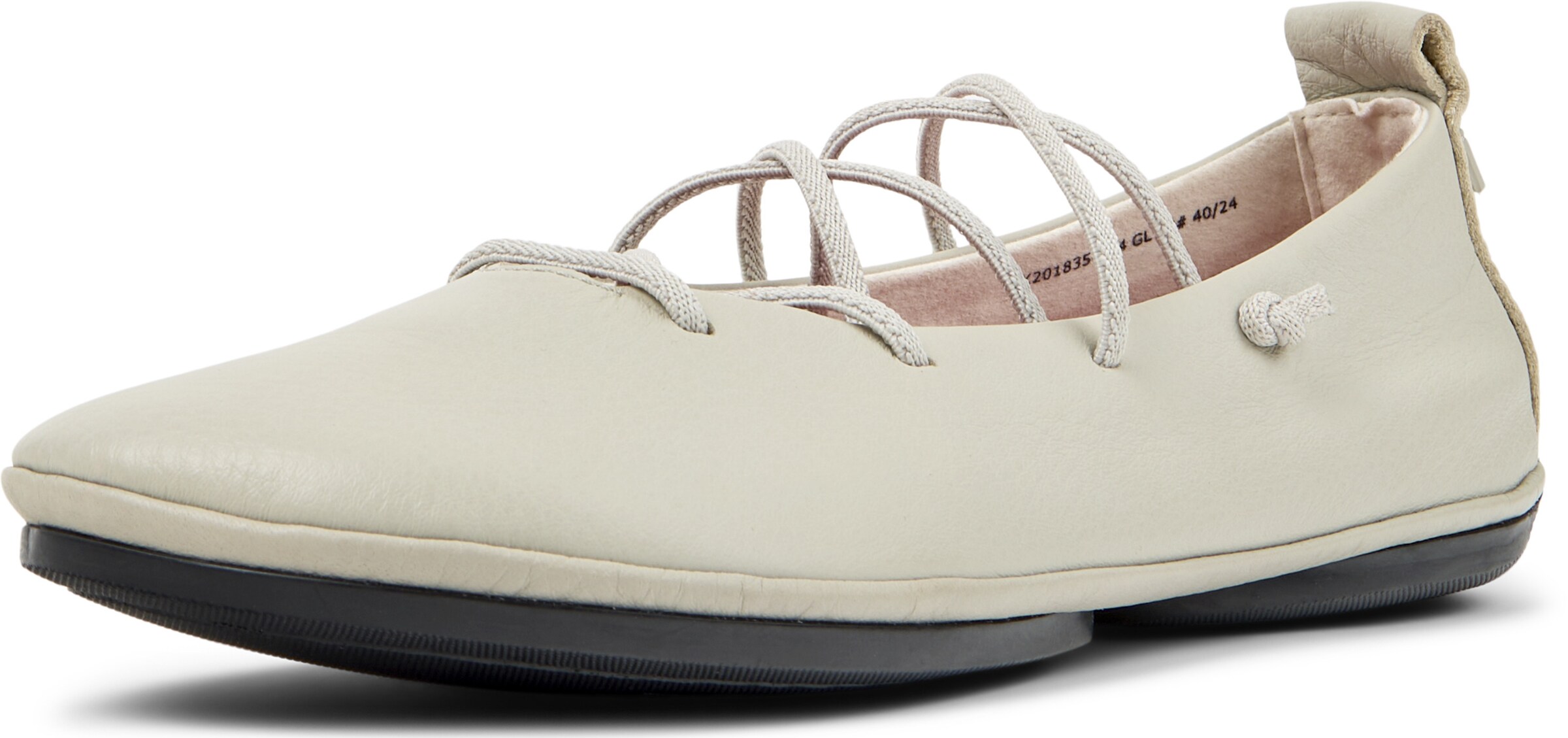 CAMPER Ballerina met riempjes ' Right Nina ' in Beige: voorkant