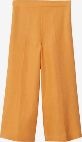 MANGO Wide leg Pleated Pants 'Lote' in Orange: front