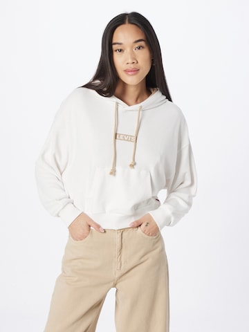 LEVI'S ® Sweatshirt 'Graphic Laundry Hoodie' in Wit: voorkant