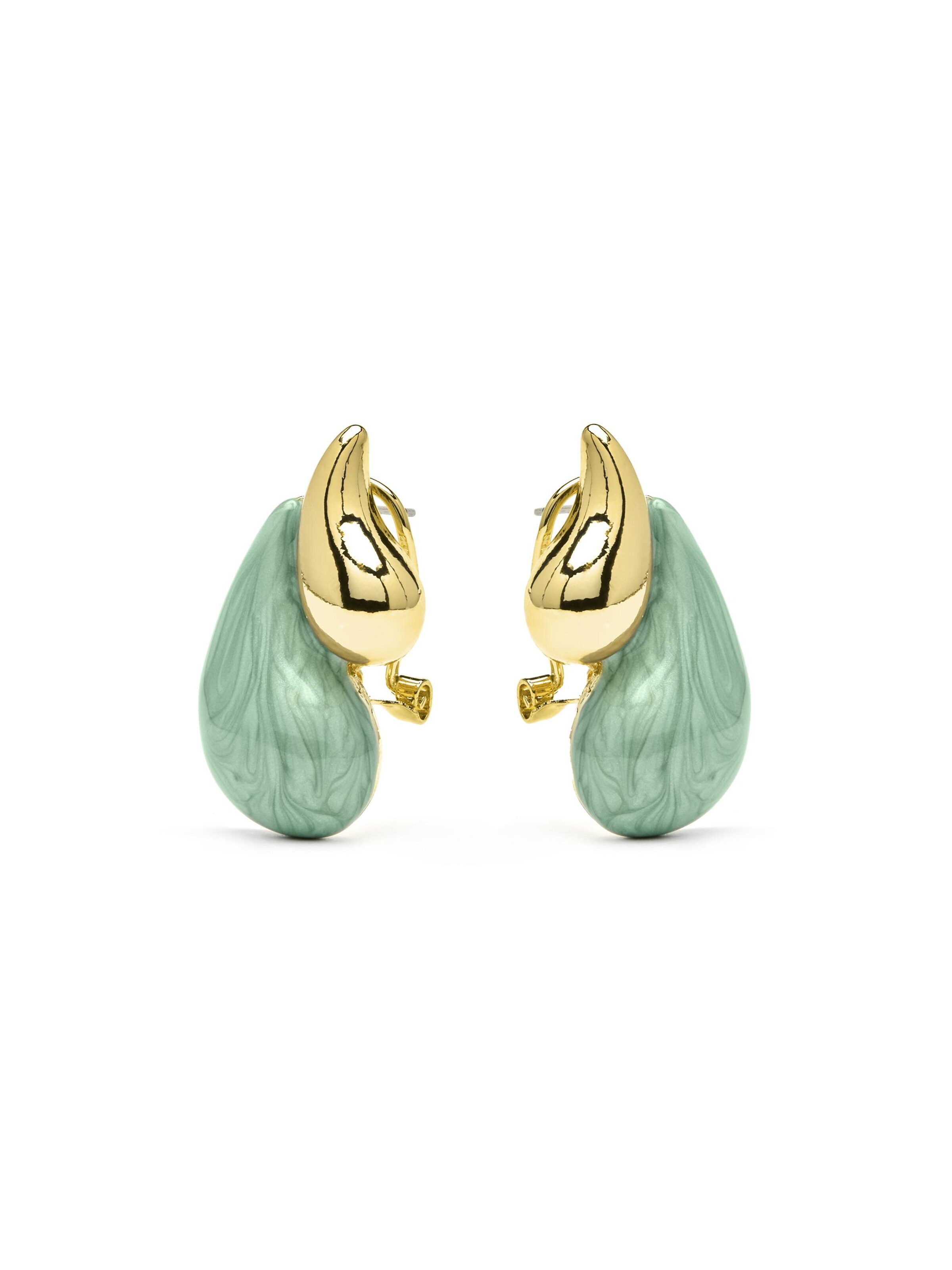 Boucles d'oreilles 'UDVER' Luxenter en vert : devant