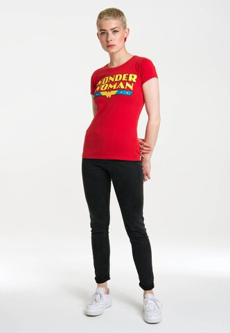 LOGOSHIRT Shirt 'Wonder Woman' in Rood