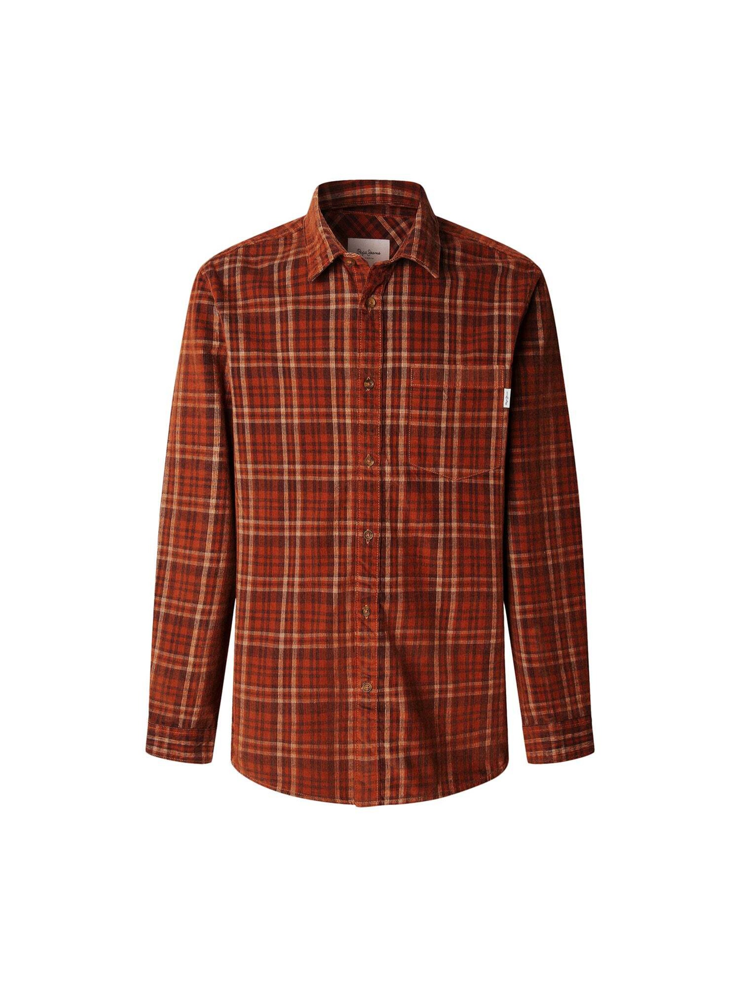 Pepe Jeans Regular Fit Hemd 'Cliffton' in Rot: Vorderseite