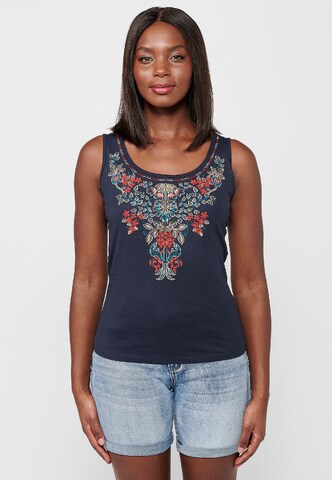 KOROSHI Top in Blue: front