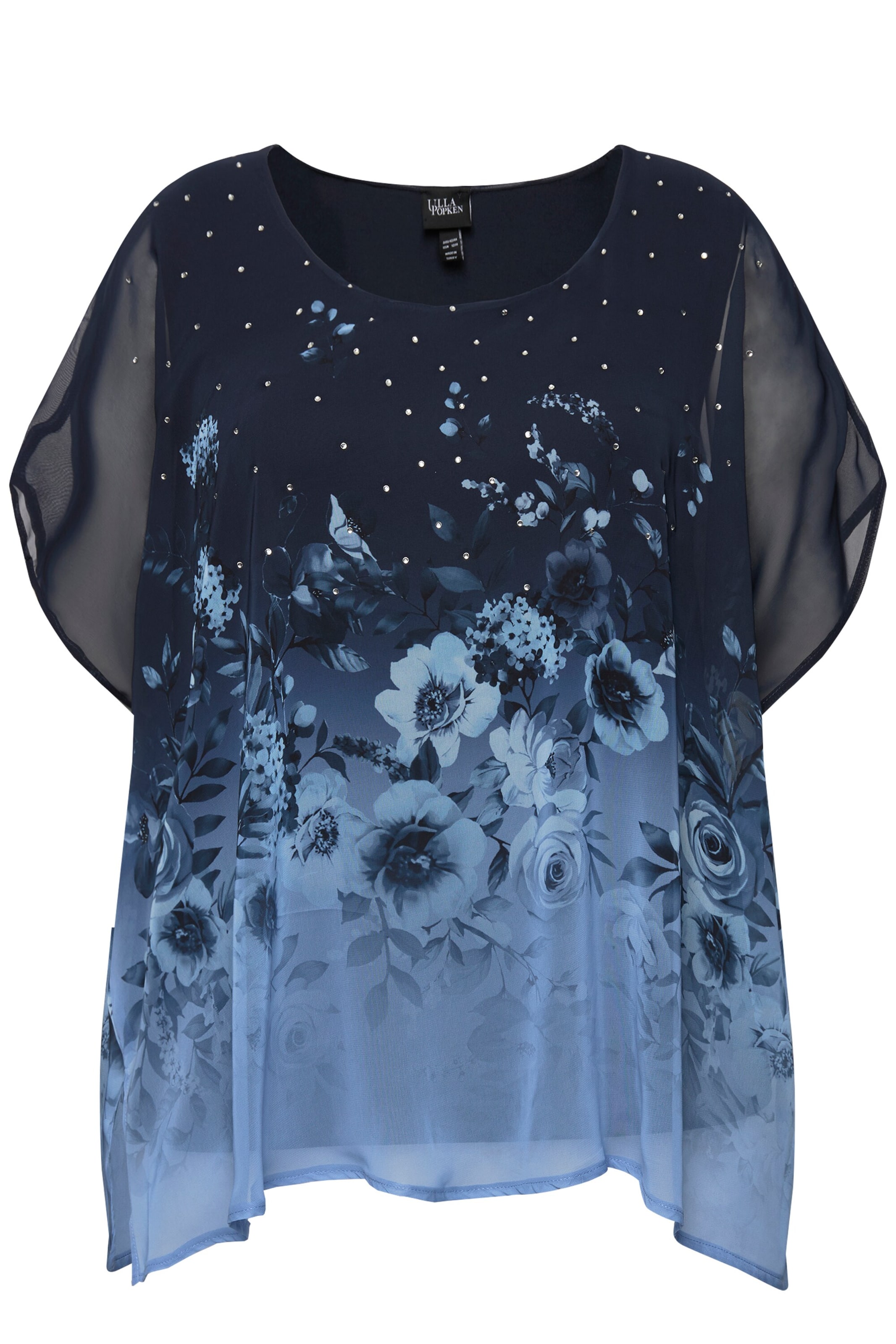 Ulla Popken Bluse in Blau: Vorderseite