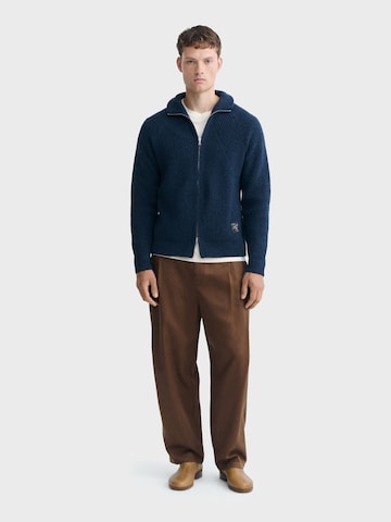Thinking MU Gebreid vest ' EKAIZ ' in Blauw: voorkant
