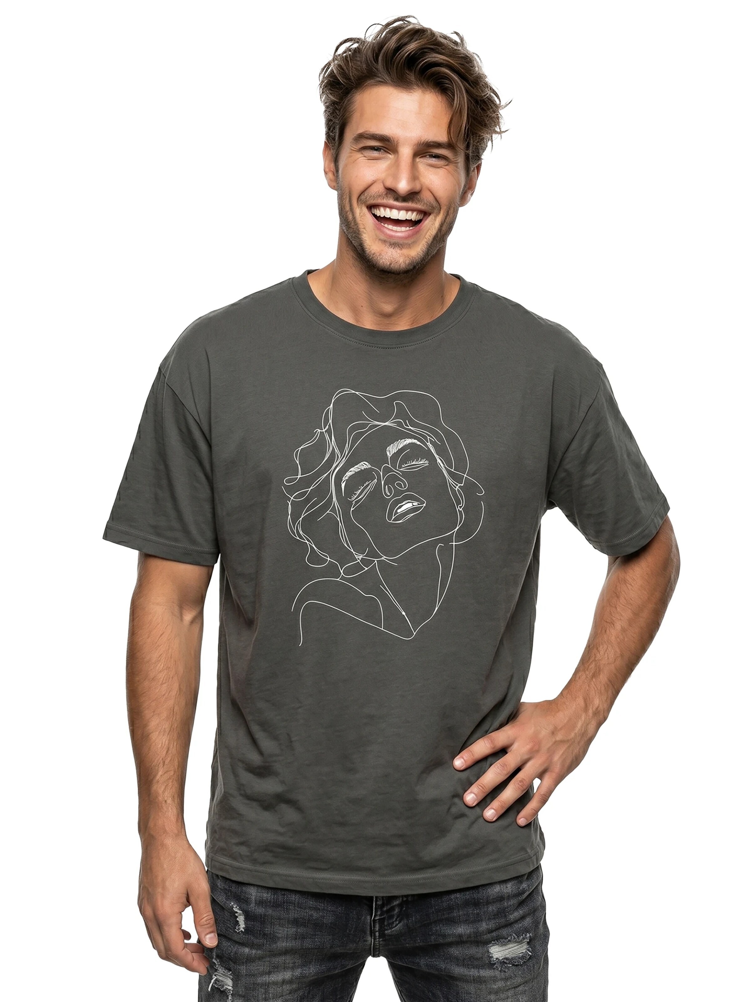 MAKAYA Shirt 'Norma' in Grey