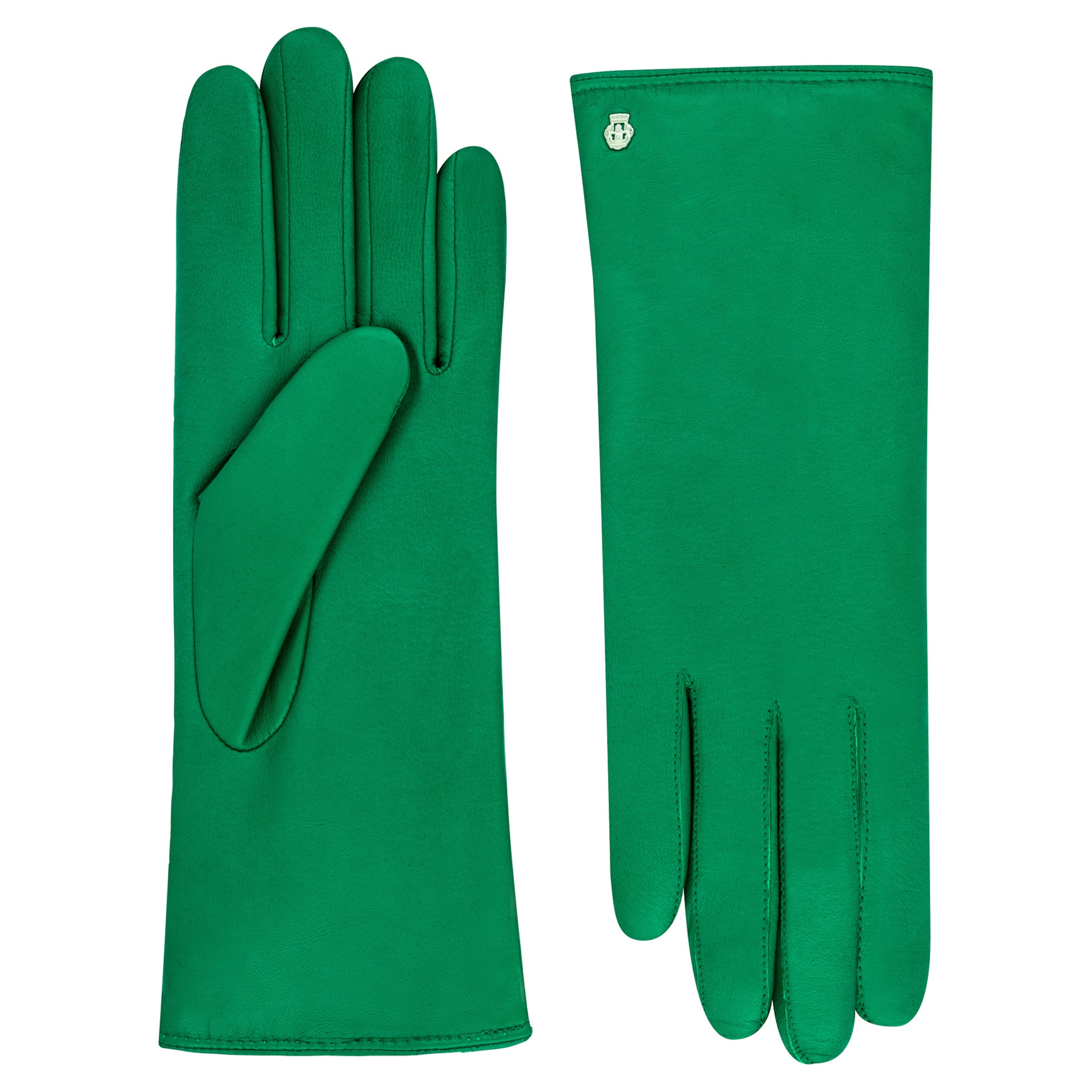 Roeckl Full Finger Gloves 'PRAG' in Green: front