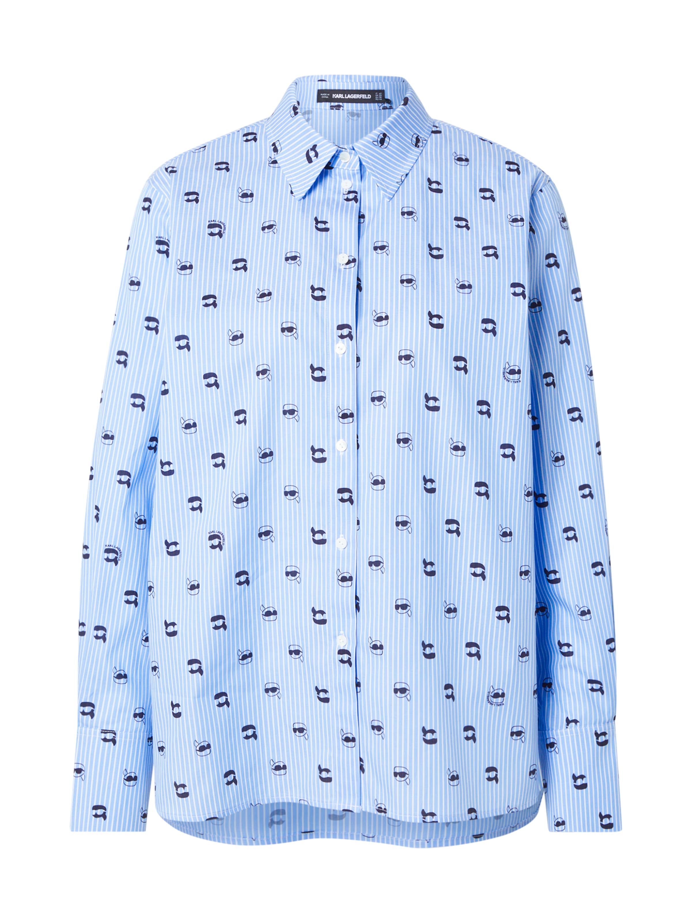 Karl Lagerfeld Bluza 'Ikon' | modra barva: sprednja stran