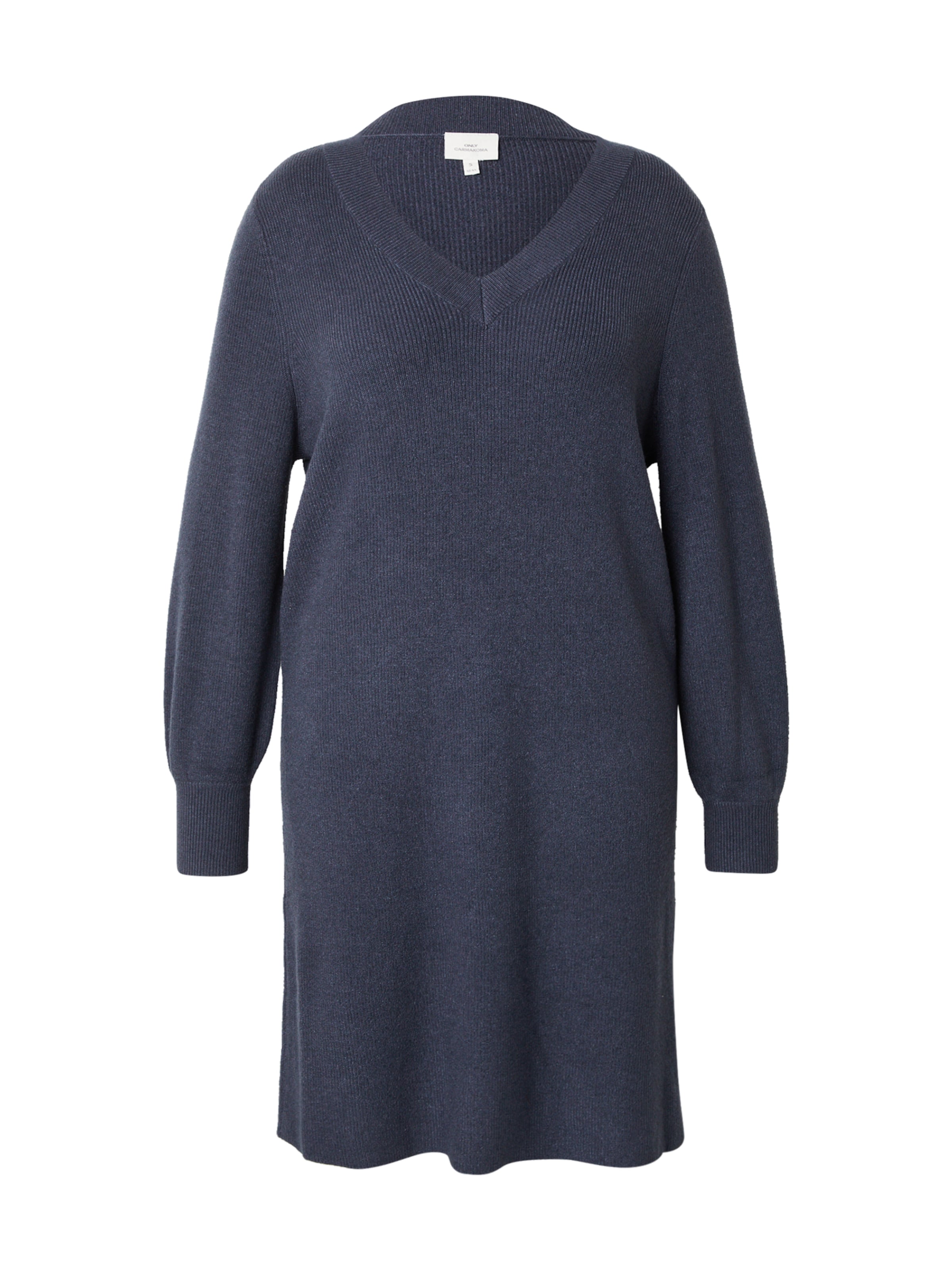 ONLY Carmakoma Stickad klänning 'CARKATIA' i blå: framsida