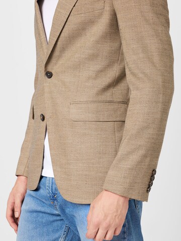 BURTON MENSWEAR LONDON Slim fit Colbert 'End on End' in Beige