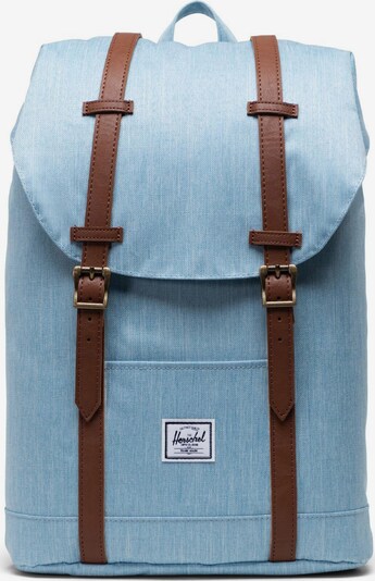 Herschel Backpack 'Retreat' in Light blue / Brown, Item view