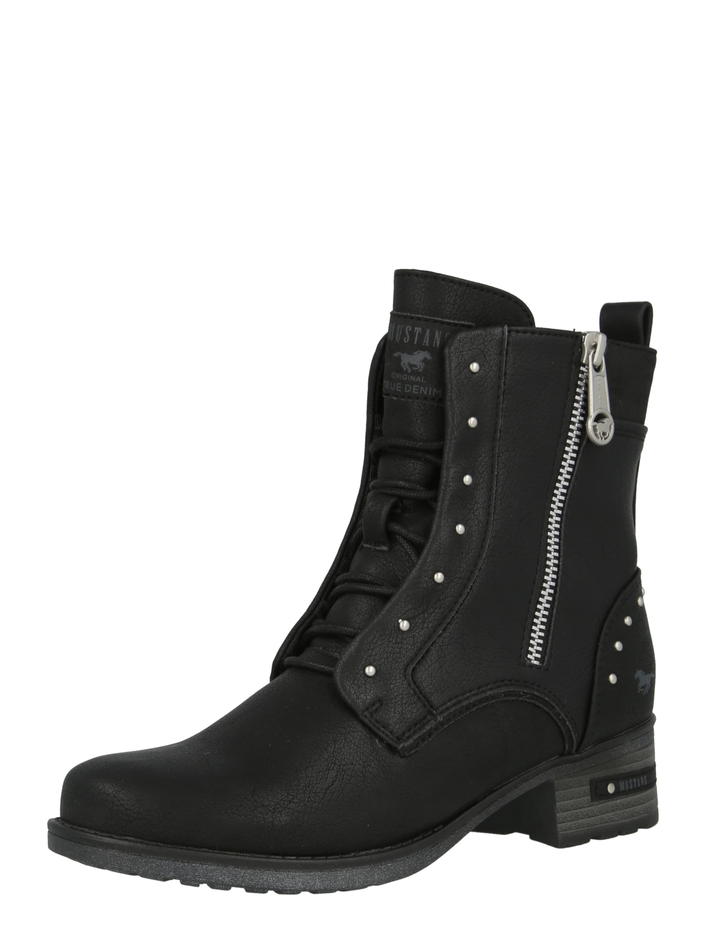 Bottines à lacets MUSTANG en noir : devant