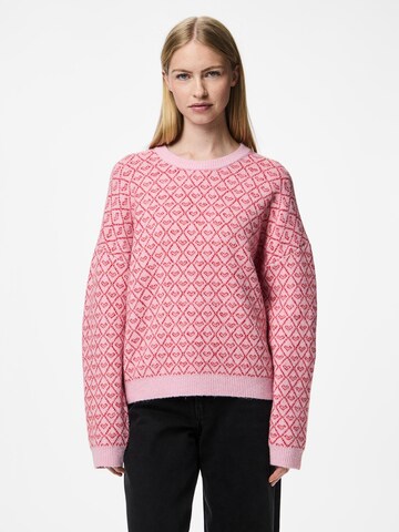 PIECES Pullover 'PCNavi' i pink: forside