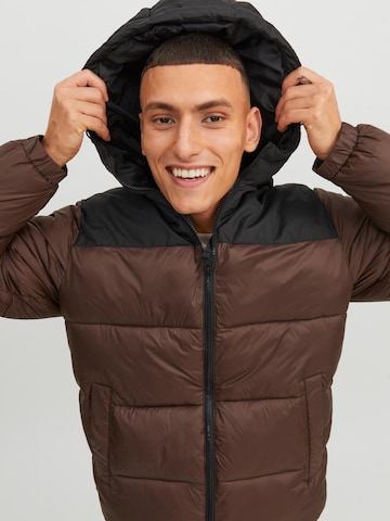 JACK & JONES Between-Season Jacket 'TOBY' in Brown