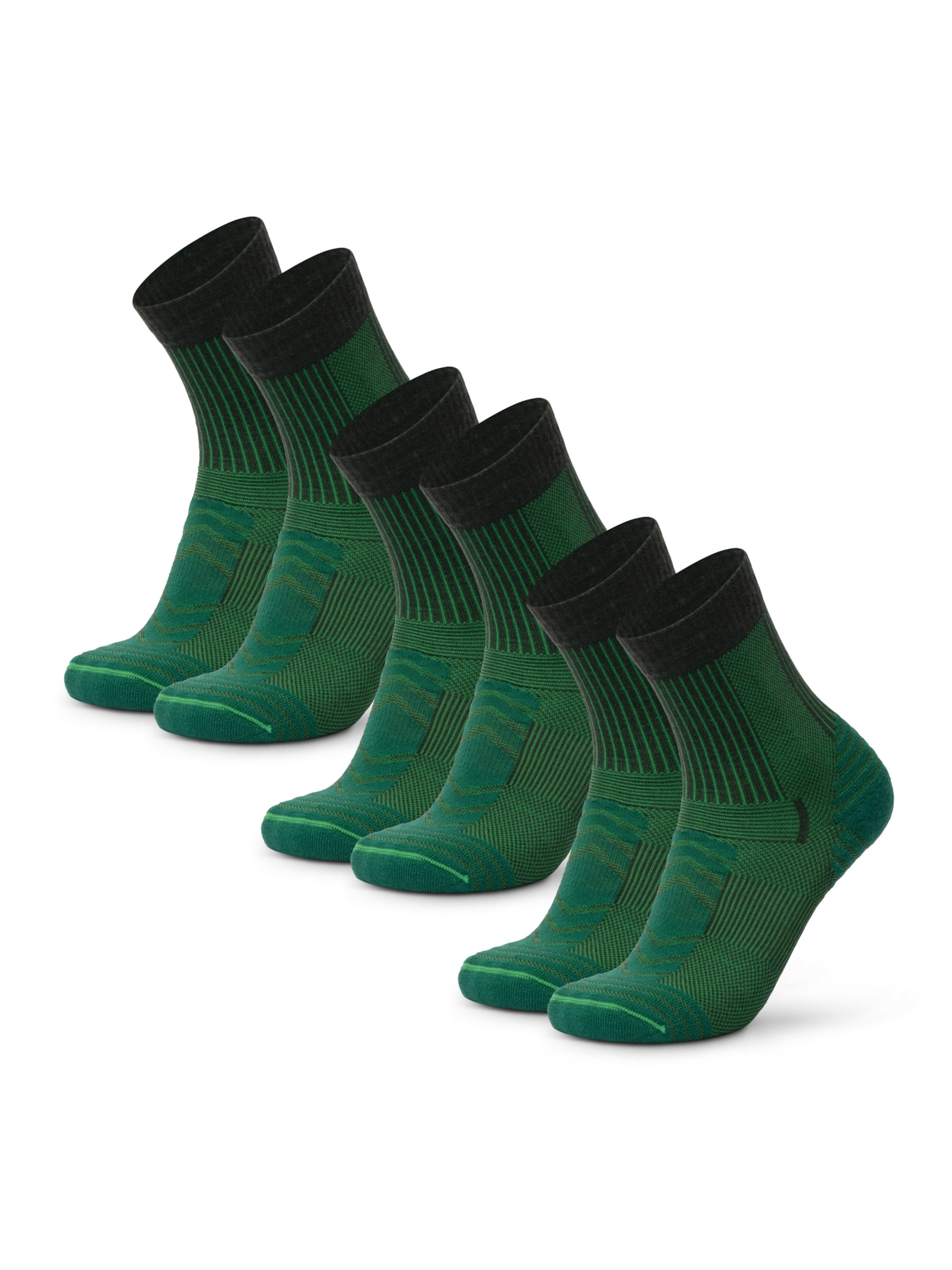 Chaussettes de sport 'Light Hiking Crew' DANISH ENDURANCE en vert : devant