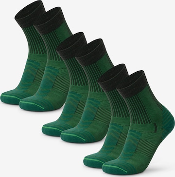 Chaussettes de sport 'Light Hiking Crew' DANISH ENDURANCE en vert : devant