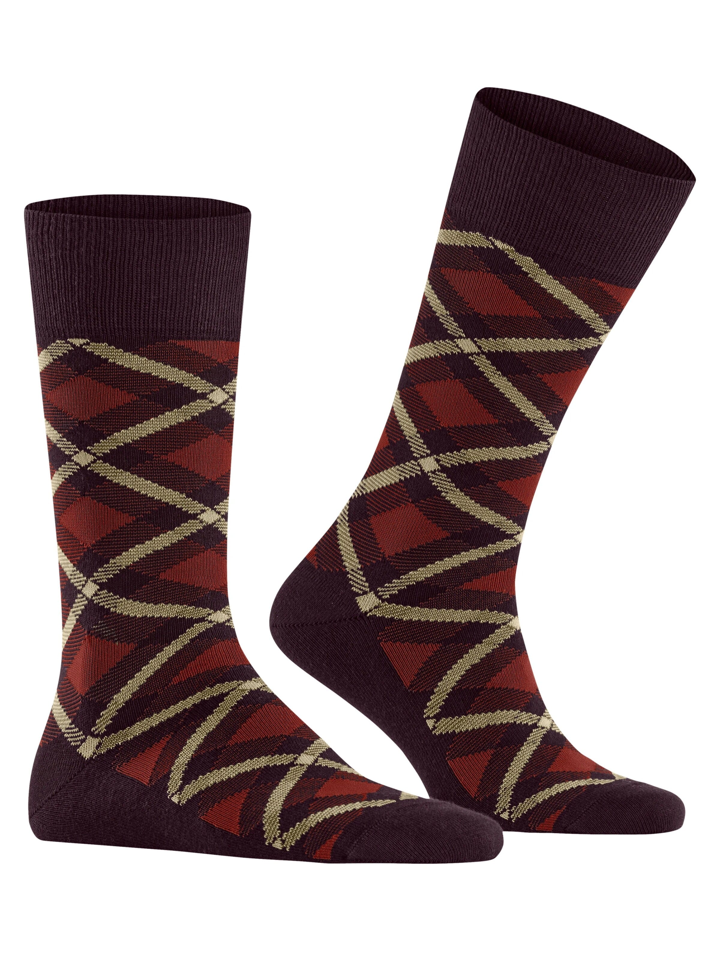 BURLINGTON Socks 'Tartan' in Pink