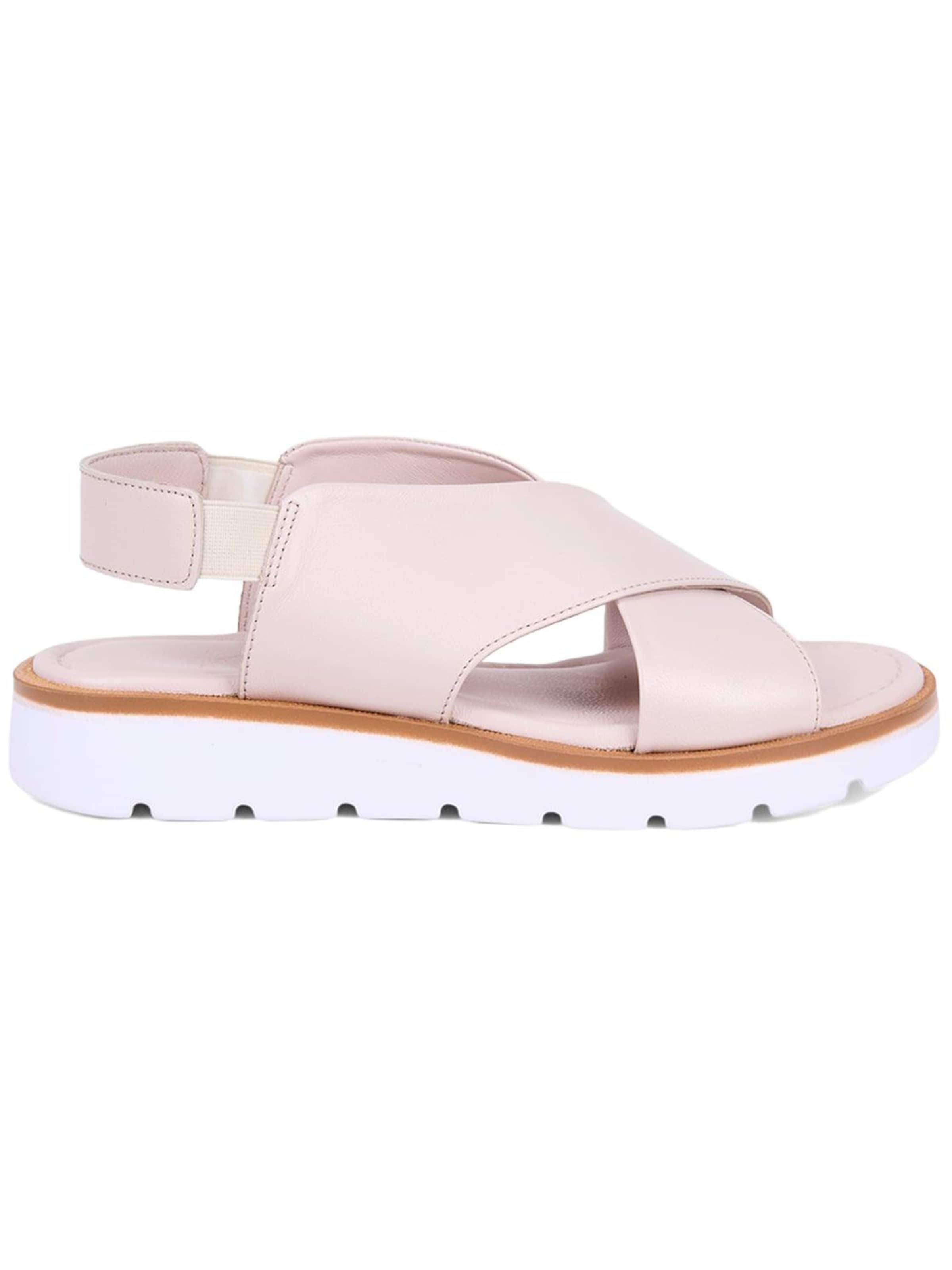 Desa Sandale 'DESA Damen-Ledersandalen mit gekreuzten Riemen'‌‌‌‌‌‌‌‌ in Pink: Vorderseite