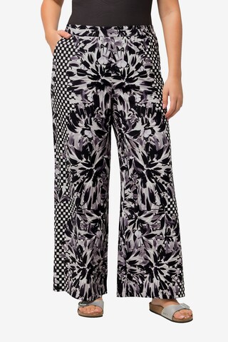 Wide Leg Pantalon Ulla Popken en gris : devant