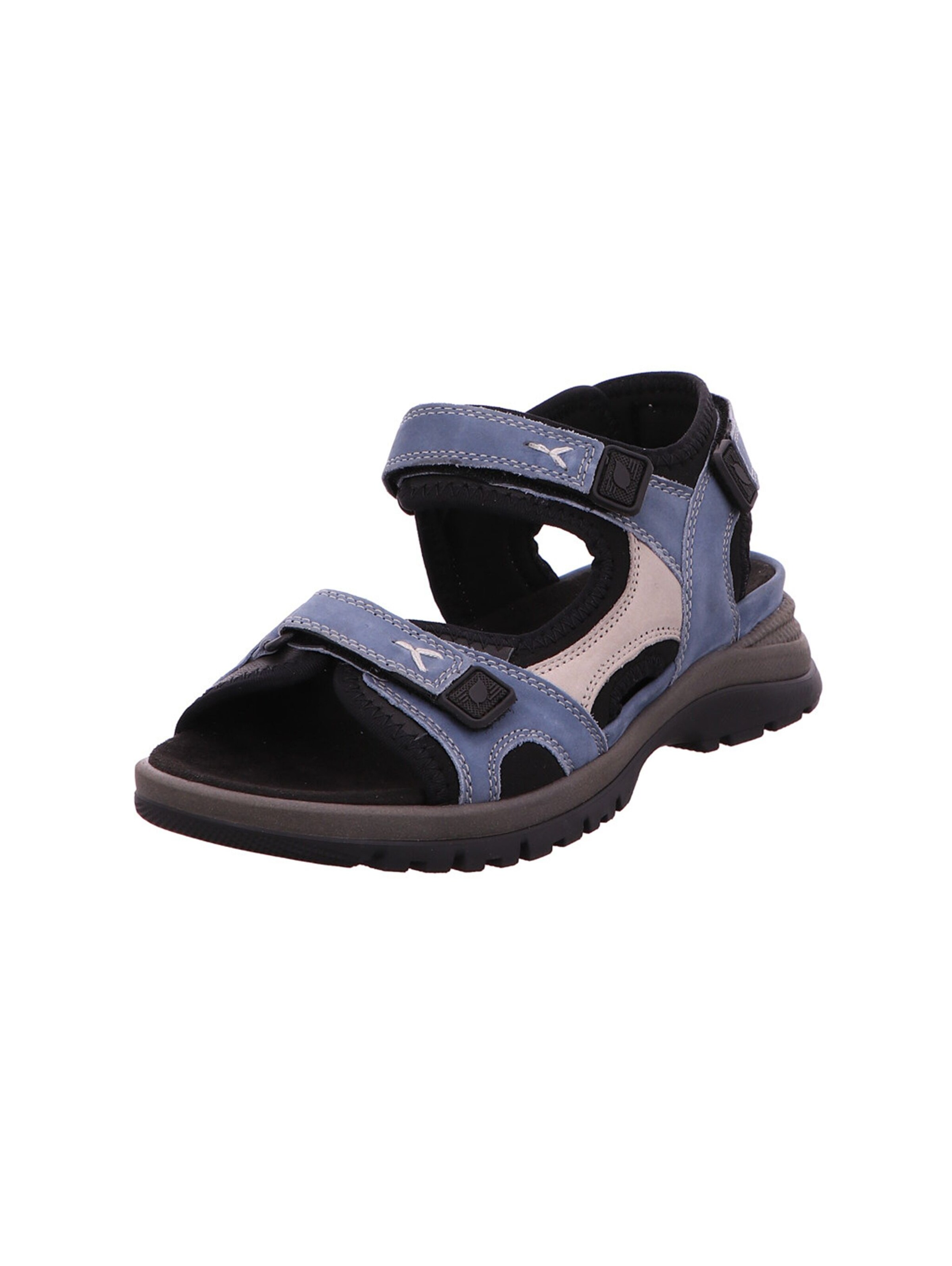 WALDLÄUFER Riemchensandale 'Sora' in Blau: Vorderseite
