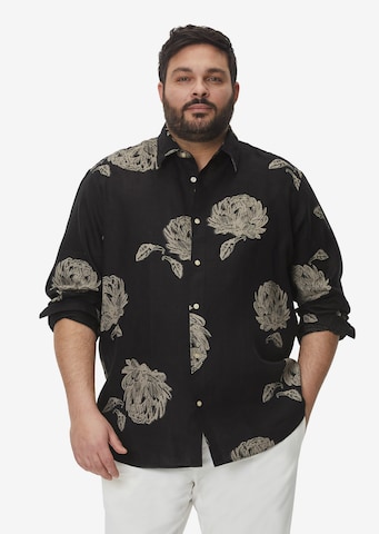 Marc O'Polo Regular fit Button Up Shirt in Black: front