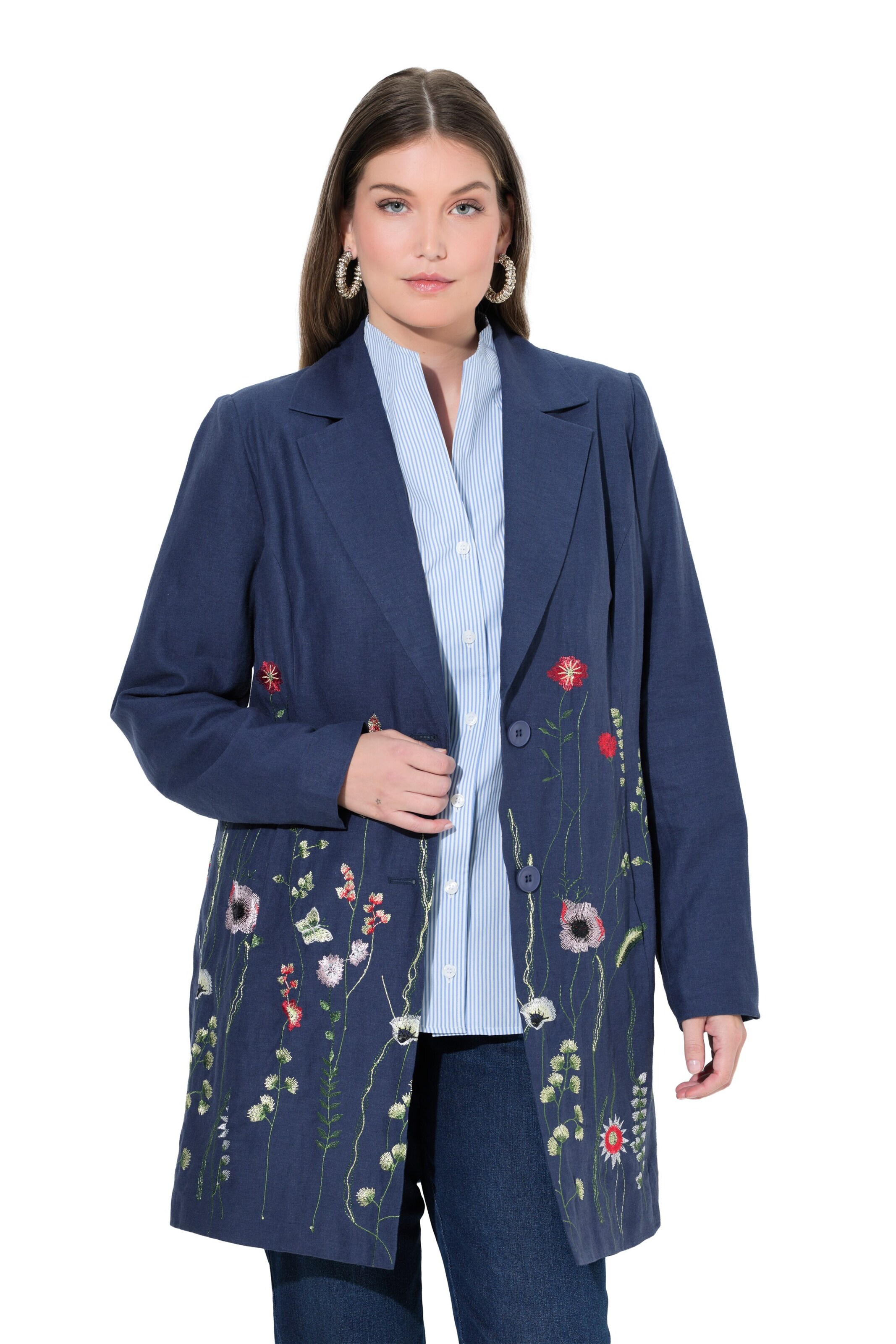 Ulla Popken Jacke in Blau: Vorderseite