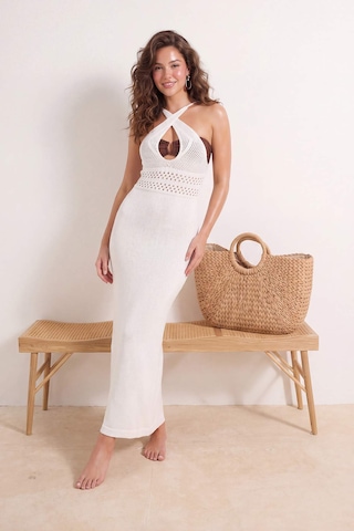Trendyol - Vestido de punto en blanco: frente