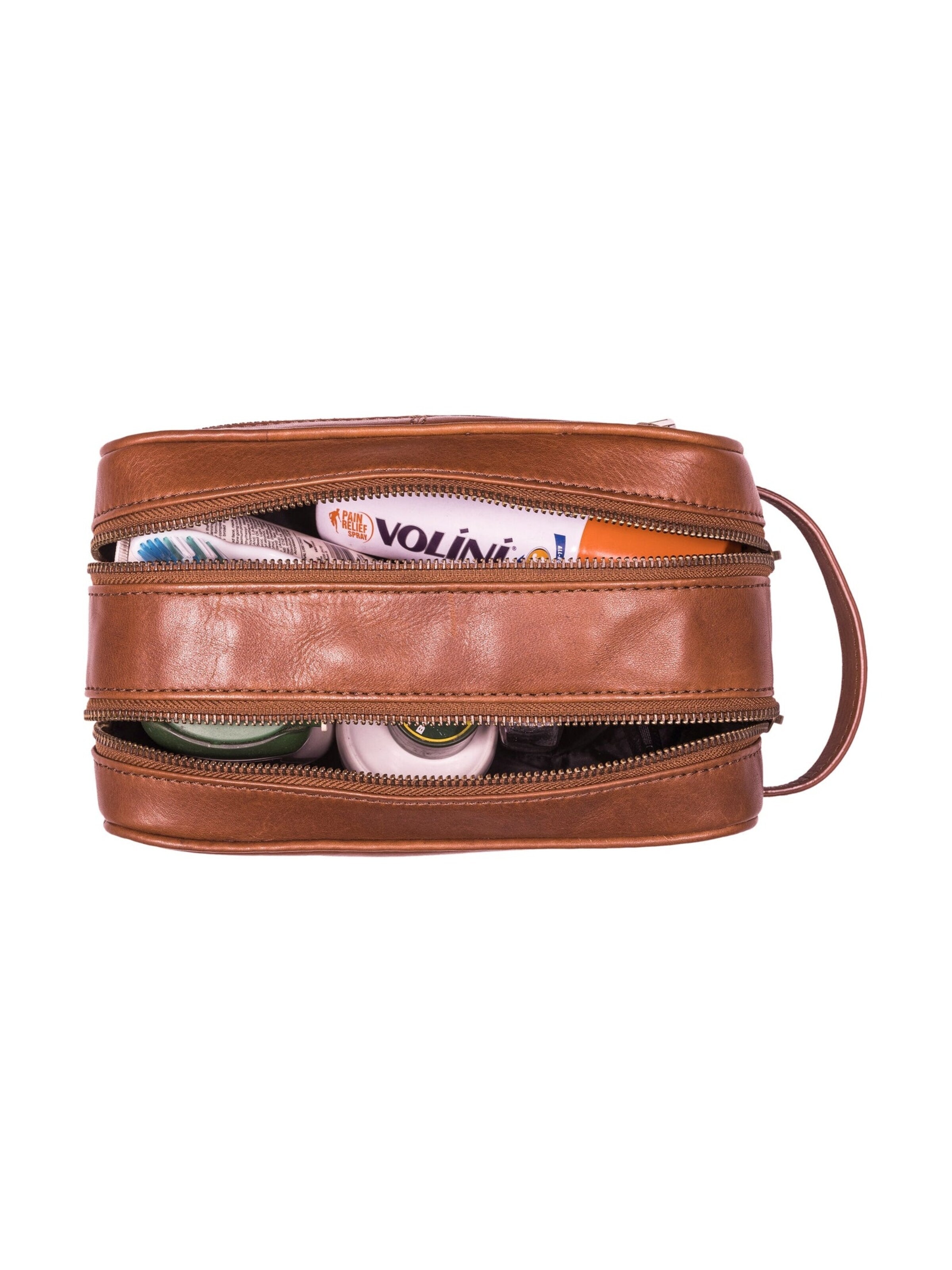 Benthill Toiletry Bag in Brown