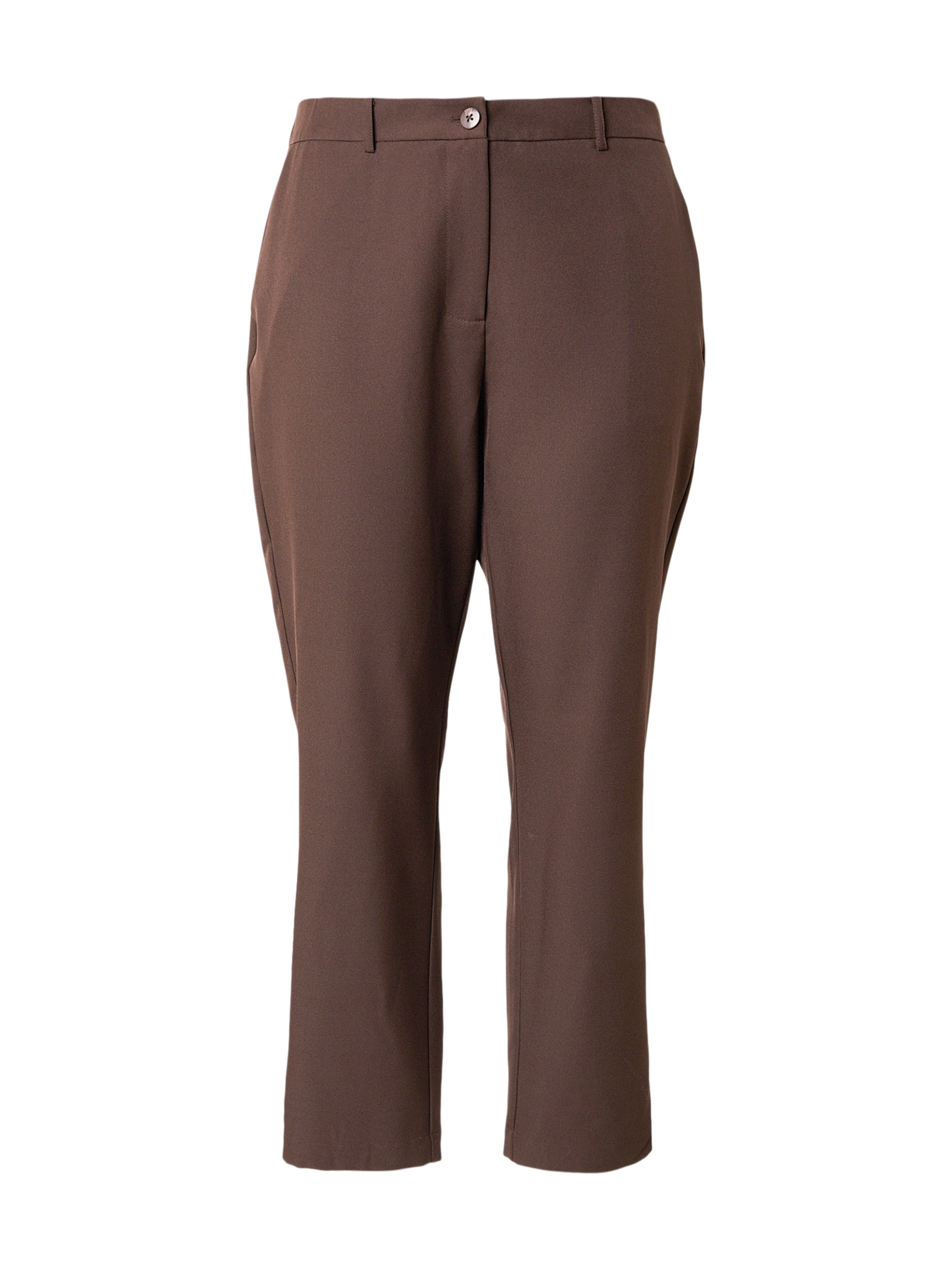 ONLY Carmakoma - Regular Calças chino 'CARTHEA' em castanho: frente