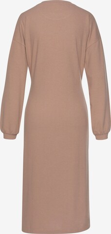 LASCANA Knitted dress in Beige