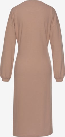 LASCANA Gebreide jurk in Beige