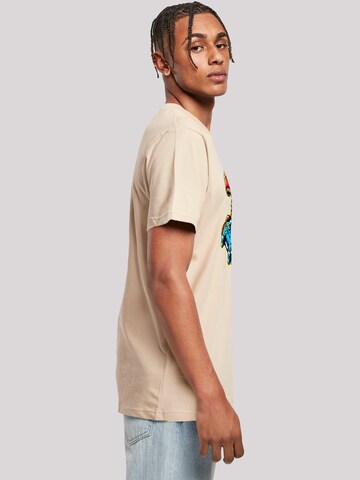 T-Shirt 'Dinosaurier Gamer' F4NT4STIC en beige