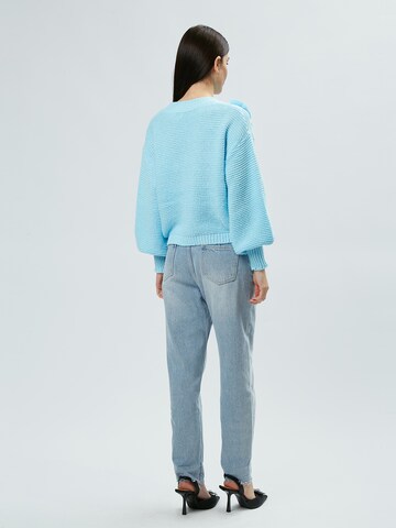 Cardigan 'Flowered' Influencer en bleu