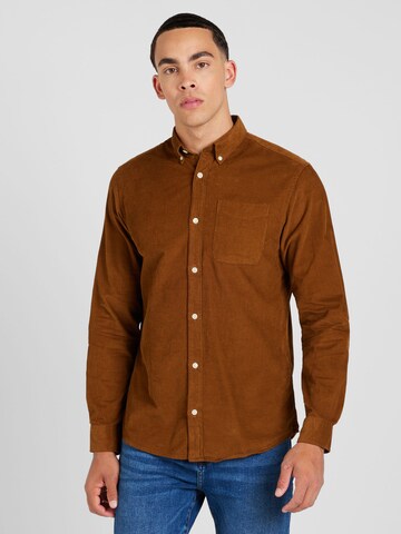 JACK & JONES Slim Fit Hemd 'JJECLASSIC' in Braun: Vorderseite