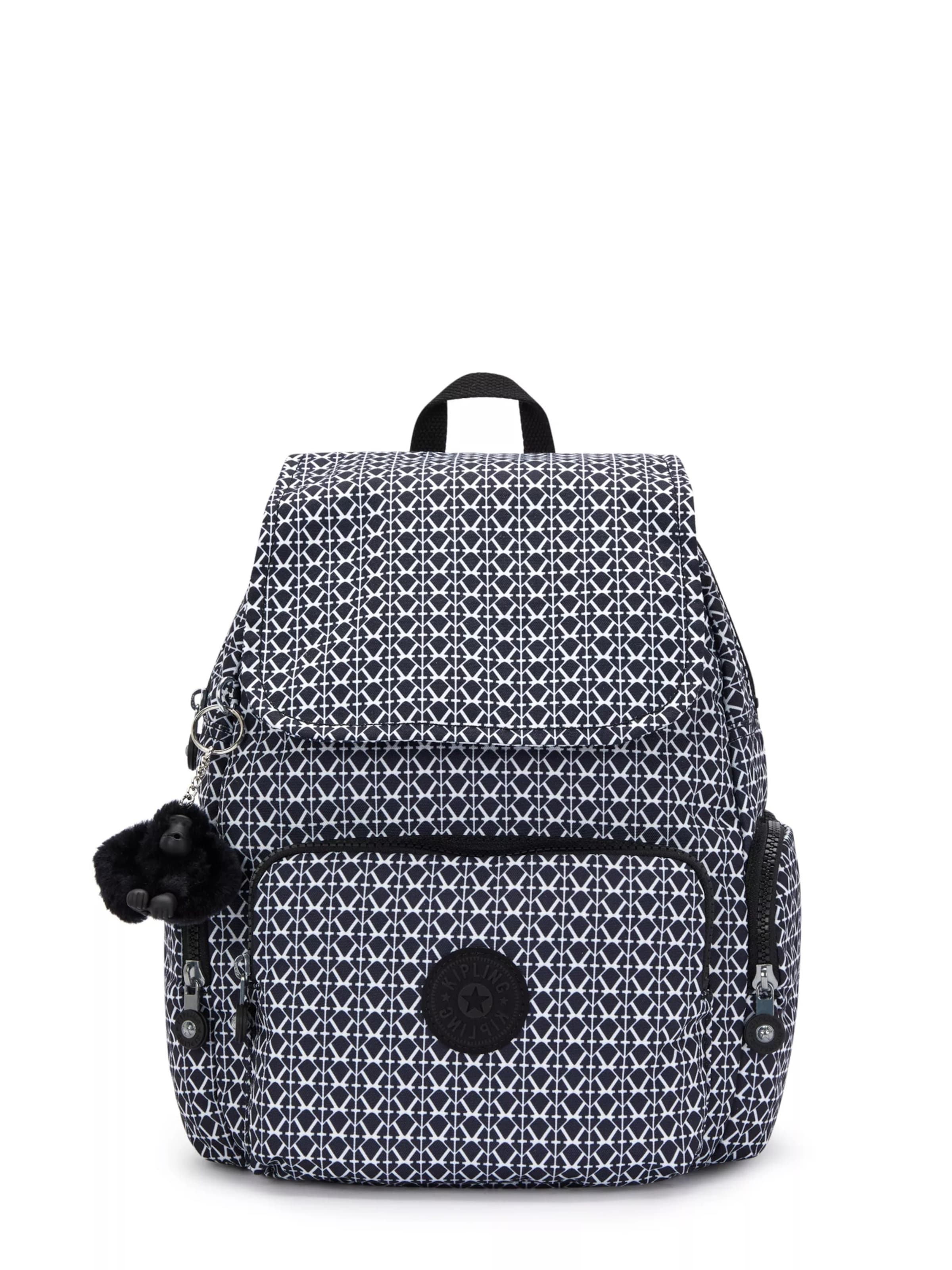 KIPLING Раница 'CITY ZIP' в черно: отпред