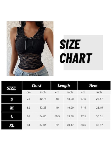 MEETWEE Top 'Summer Lace Tank Top' in Black
