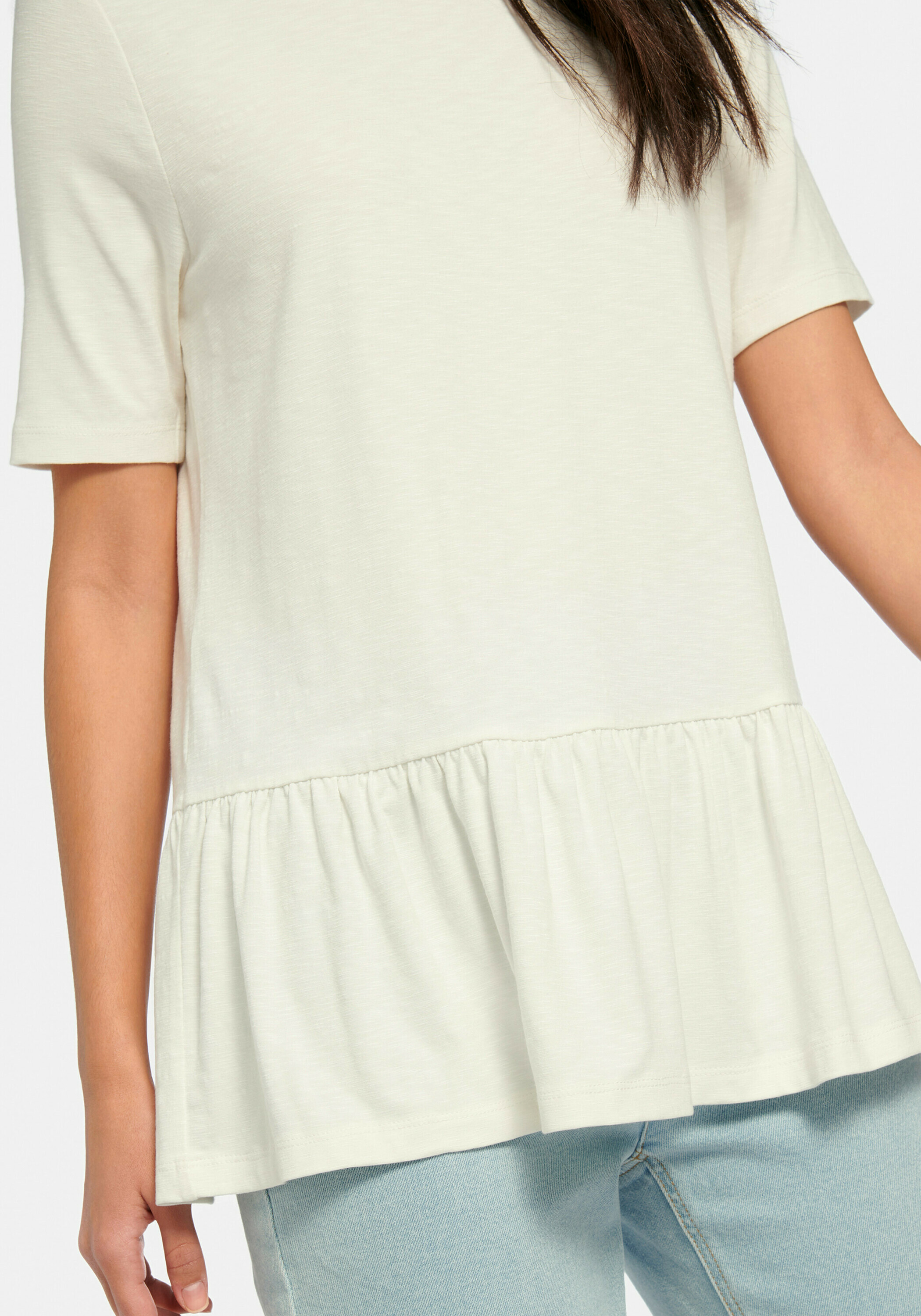 MYBC Rundhals-Shirt in Weiß, Offwhite 