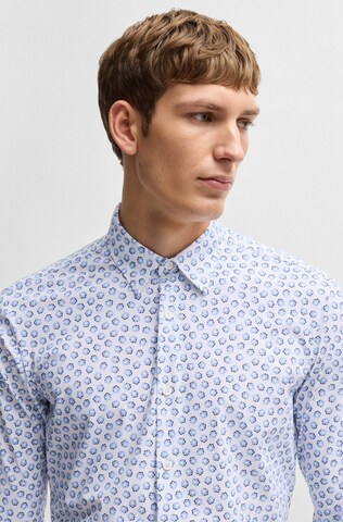 BOSS Slim fit Button Up Shirt 'P-Roan' in Blue