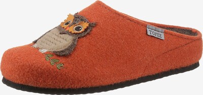 Tofee Hausschuh in braun / orange, Produktansicht
