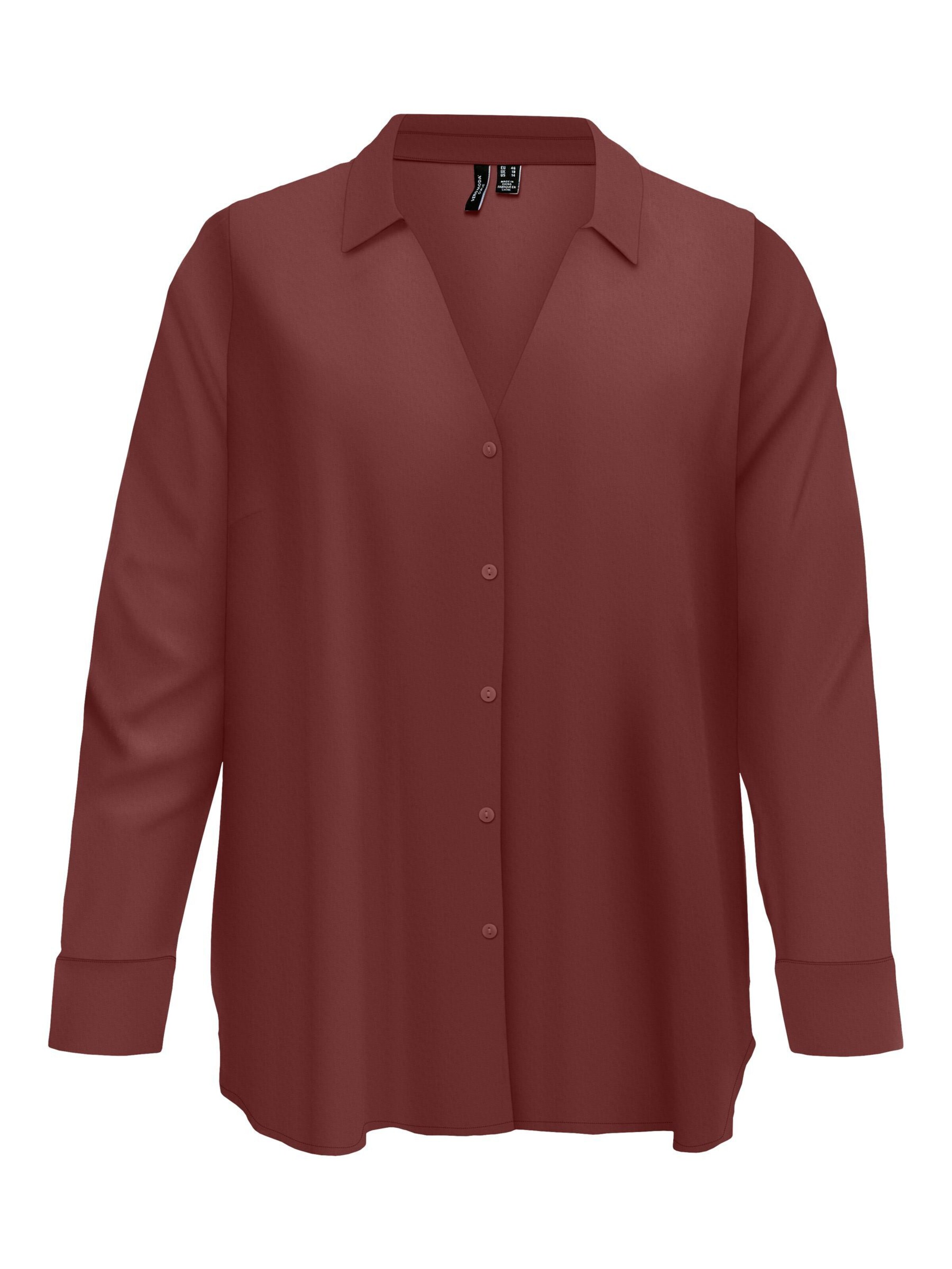 Vero Moda Curve Bluse 'VMCMymilo' in rostrot, Produktansicht