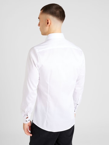 Slim fit Camicia business 'Level 5' di OLYMP in bianco