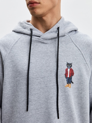 Sweat-shirt 'Country Cat' Cat e Lolette en gris